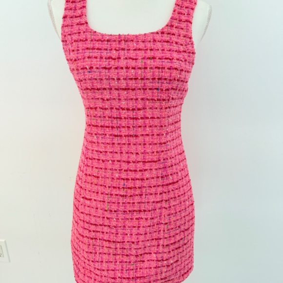 Katie J NYC Girls Pink Tweed Samantha Bouche Jacket & Mini Dress Cocktail Party - Picture 4 of 14